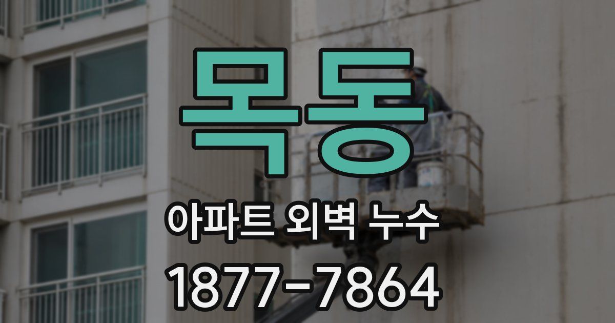 목동 아파트 외벽 누수