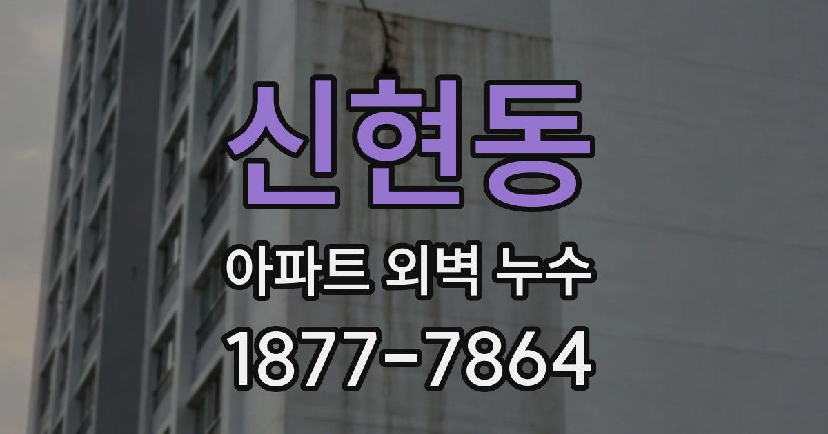 신현동 아파트 외벽 누수