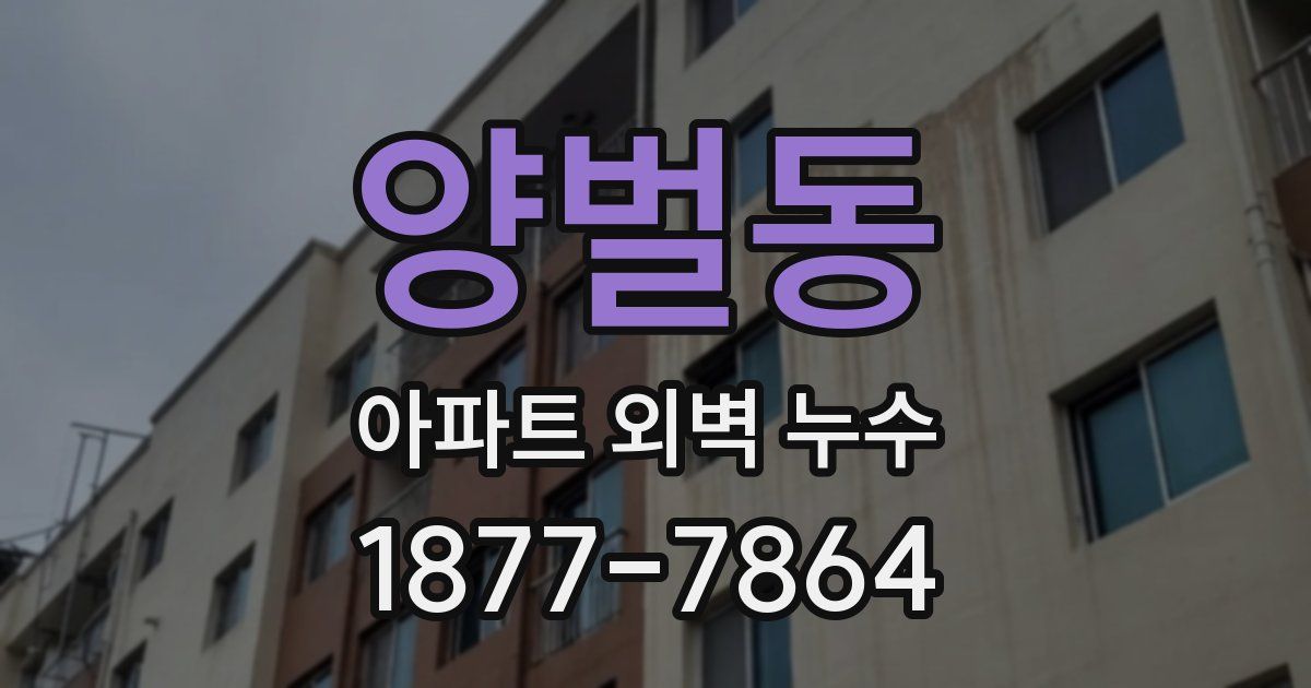 양벌동 아파트 외벽 누수