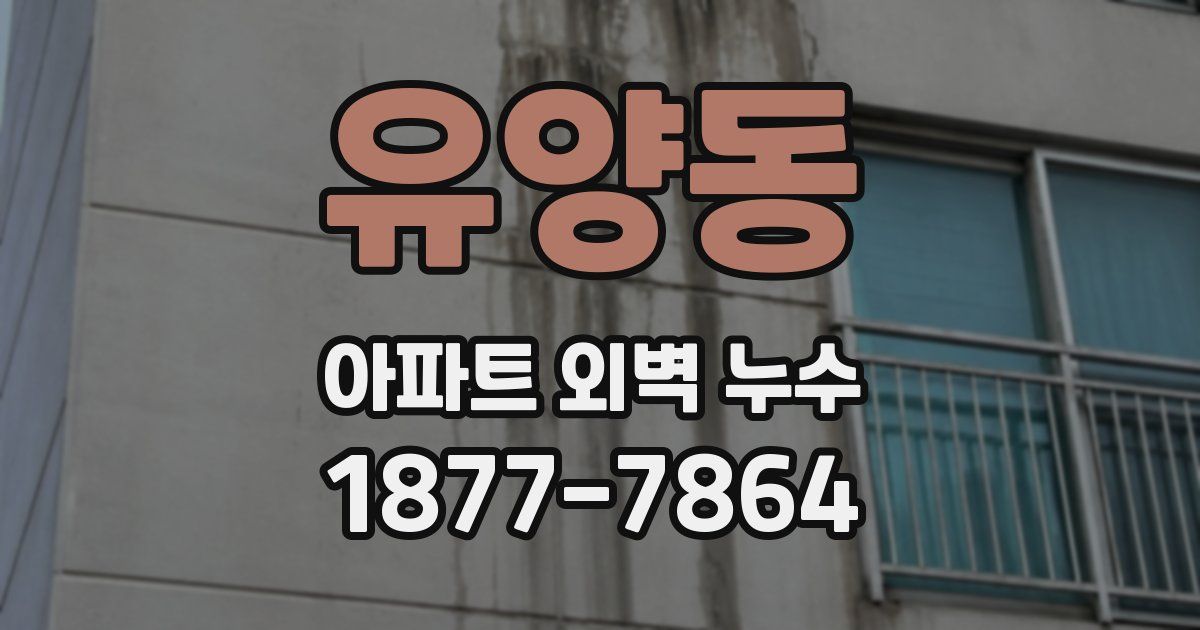 유양동 아파트 외벽 누수