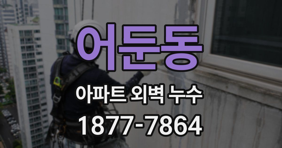 어둔동 아파트 외벽 누수
