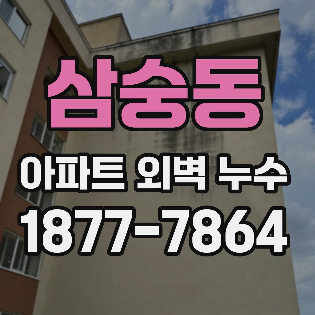 삼숭동 아파트 외벽 누수