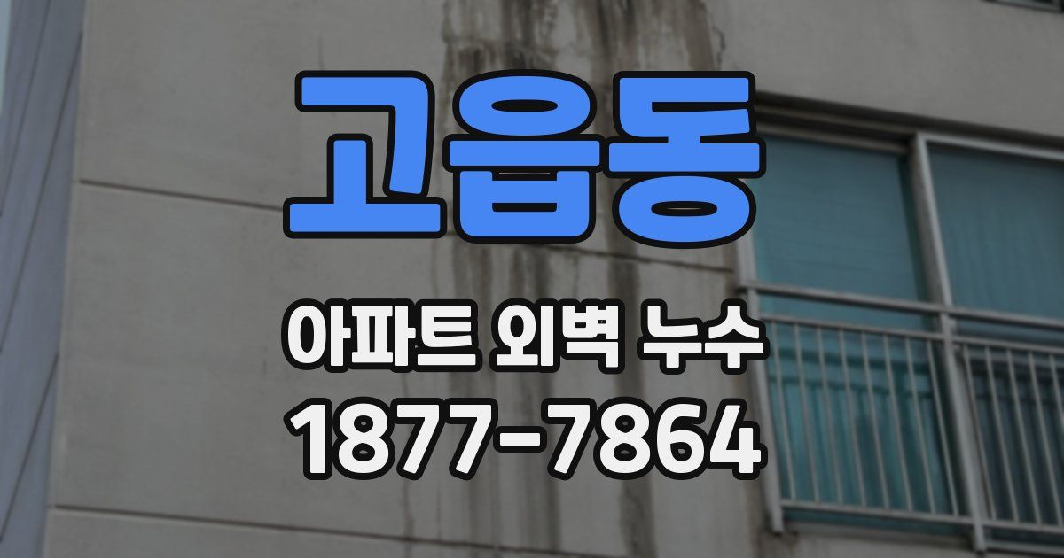 고읍동 아파트 외벽 누수