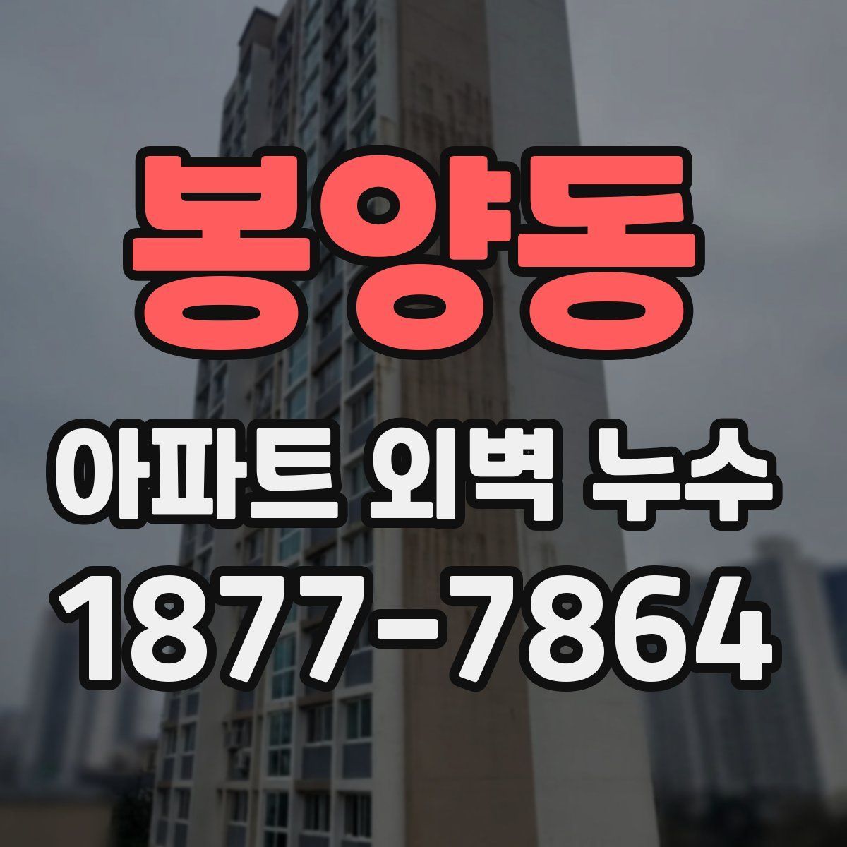 봉양동 아파트 외벽 누수