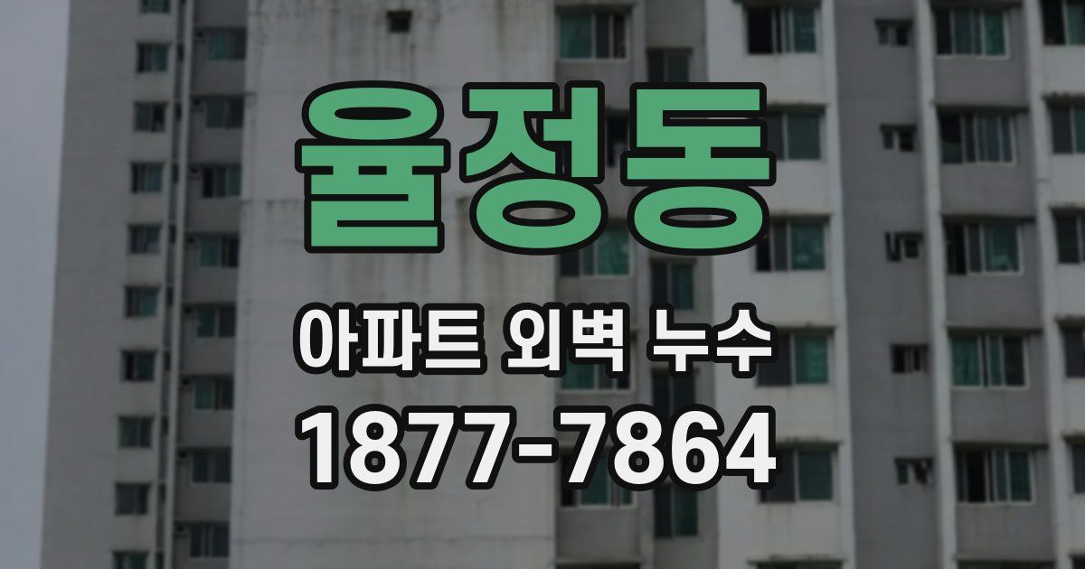 율정동 아파트 외벽 누수