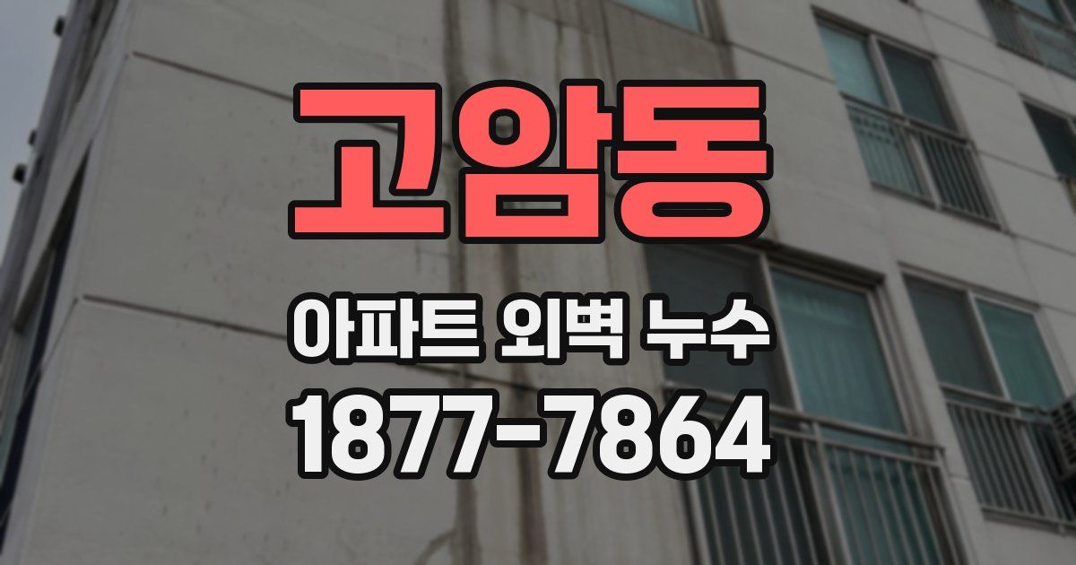 고암동 아파트 외벽 누수