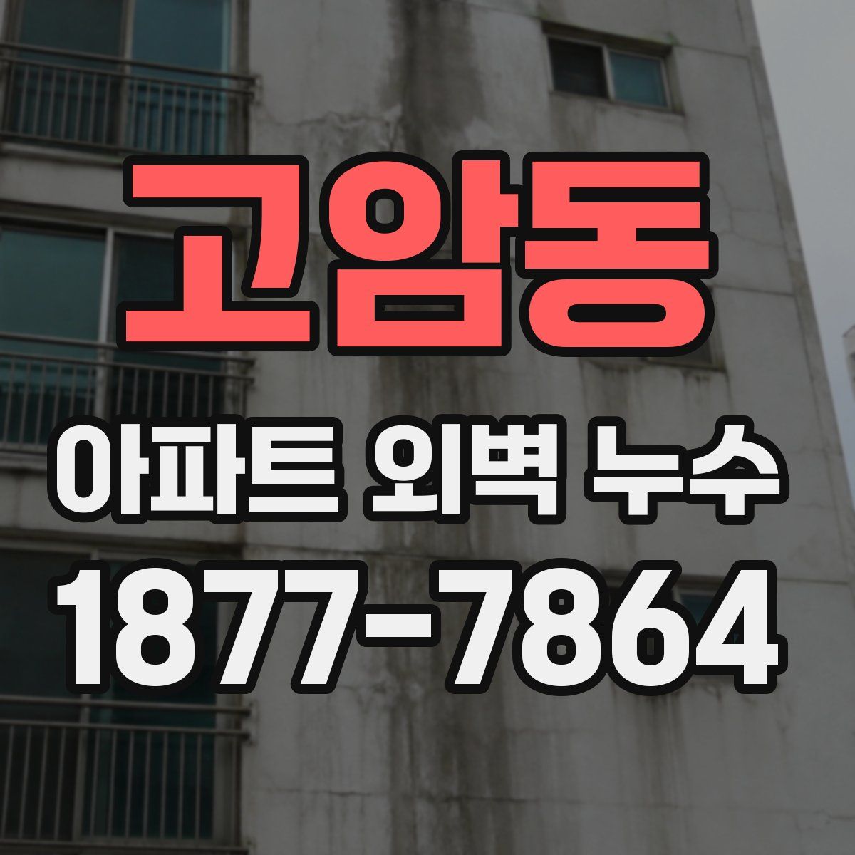 고암동 아파트 외벽 누수