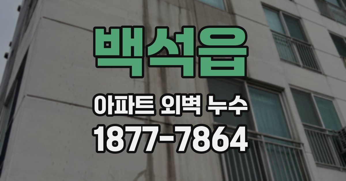 백석읍 아파트 외벽 누수