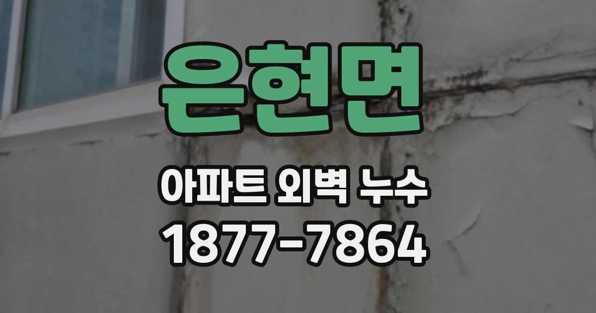 은현면 아파트 외벽 누수