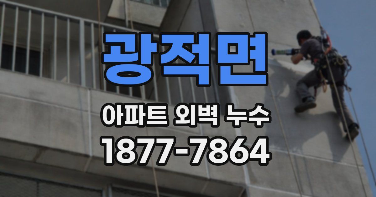 광적면 아파트 외벽 누수
