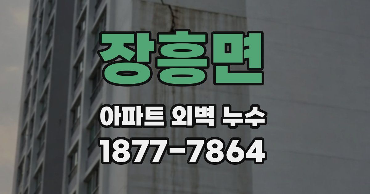 장흥면 아파트 외벽 누수