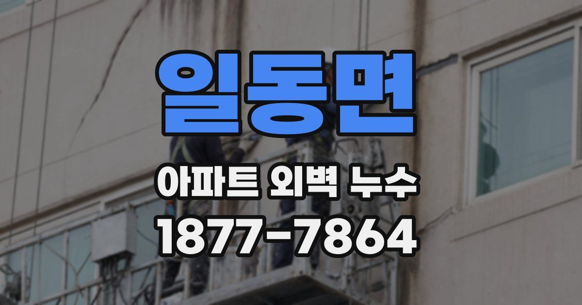 일동면 아파트 외벽 누수
