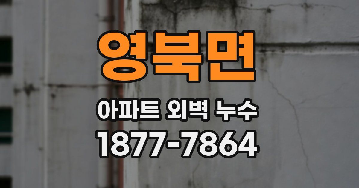 영북면 아파트 외벽 누수