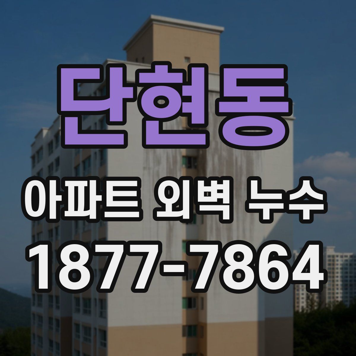 단현동 아파트 외벽 누수