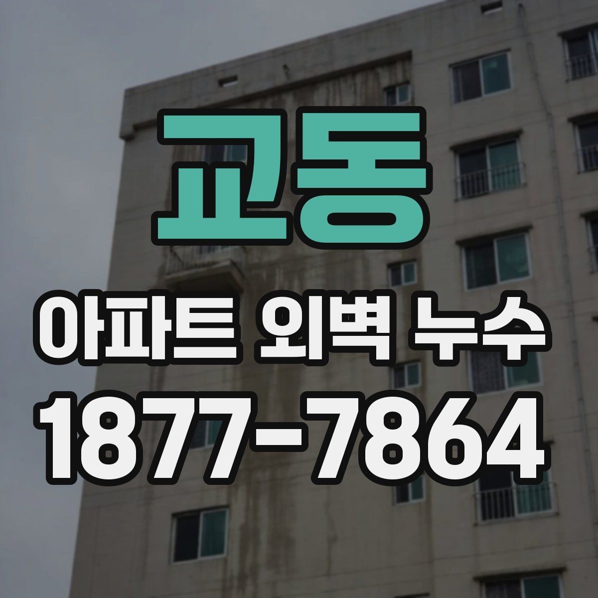 교동 아파트 외벽 누수 발생 시 입주민이 알아둘 점