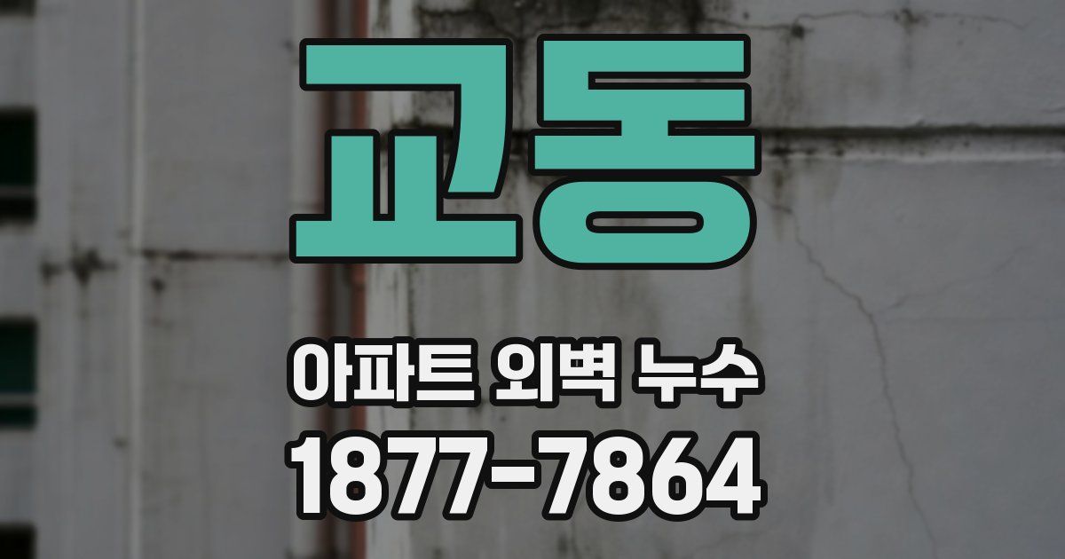 교동 아파트 외벽 누수
