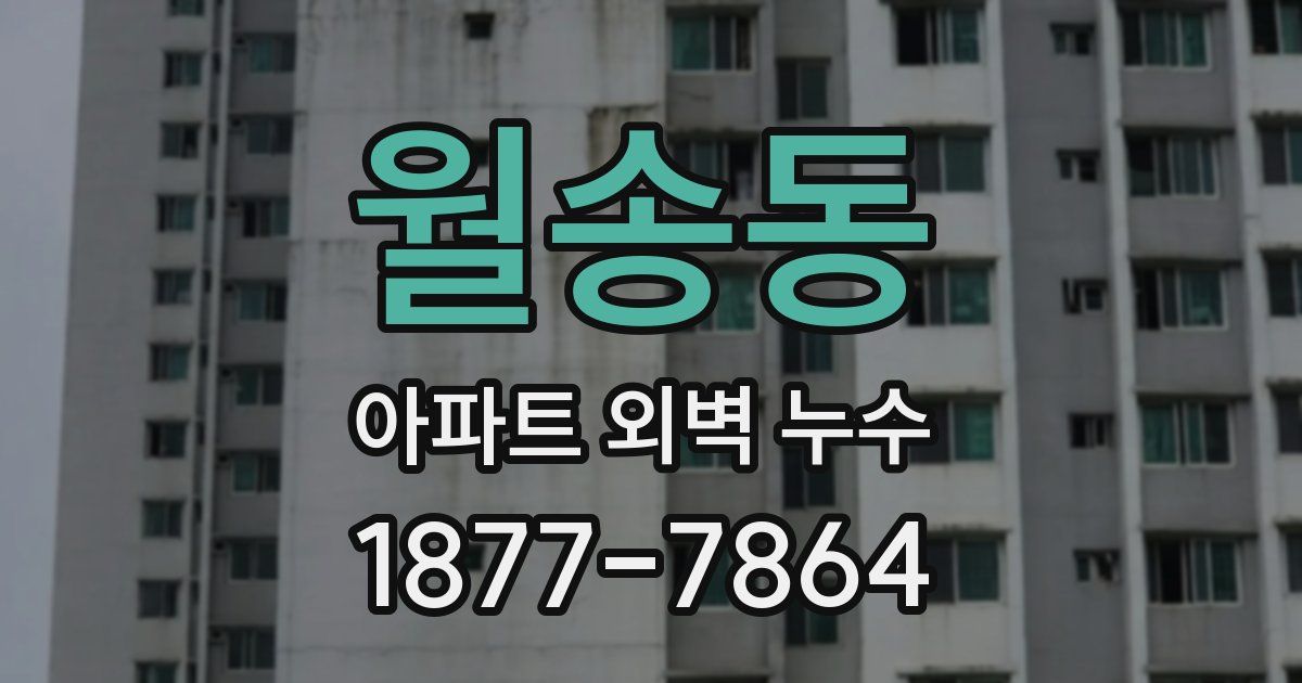 월송동 아파트 외벽 누수