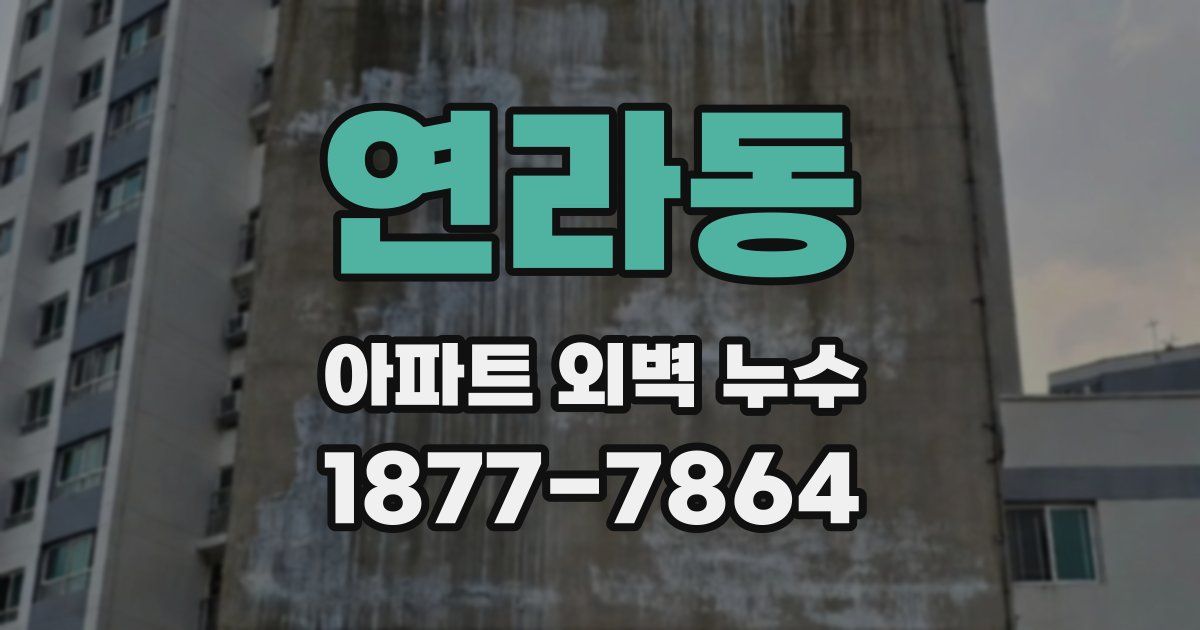 연라동 아파트 외벽 누수