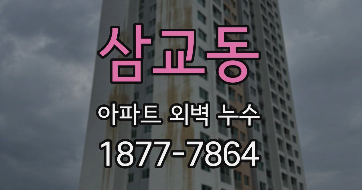 삼교동 아파트 외벽 누수