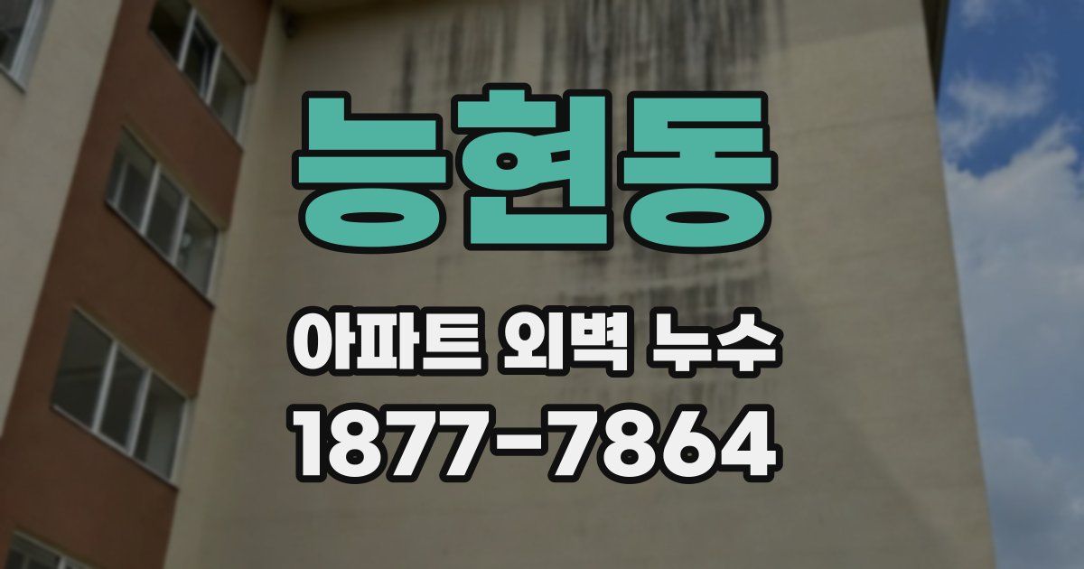 능현동 아파트 외벽 누수