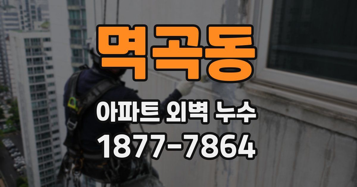 멱곡동 아파트 외벽 누수