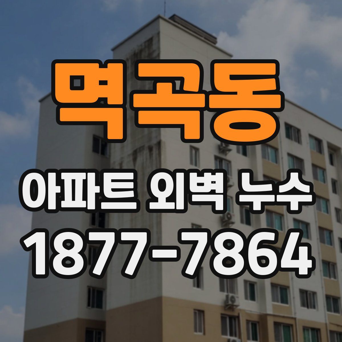 멱곡동 아파트 외벽 누수
