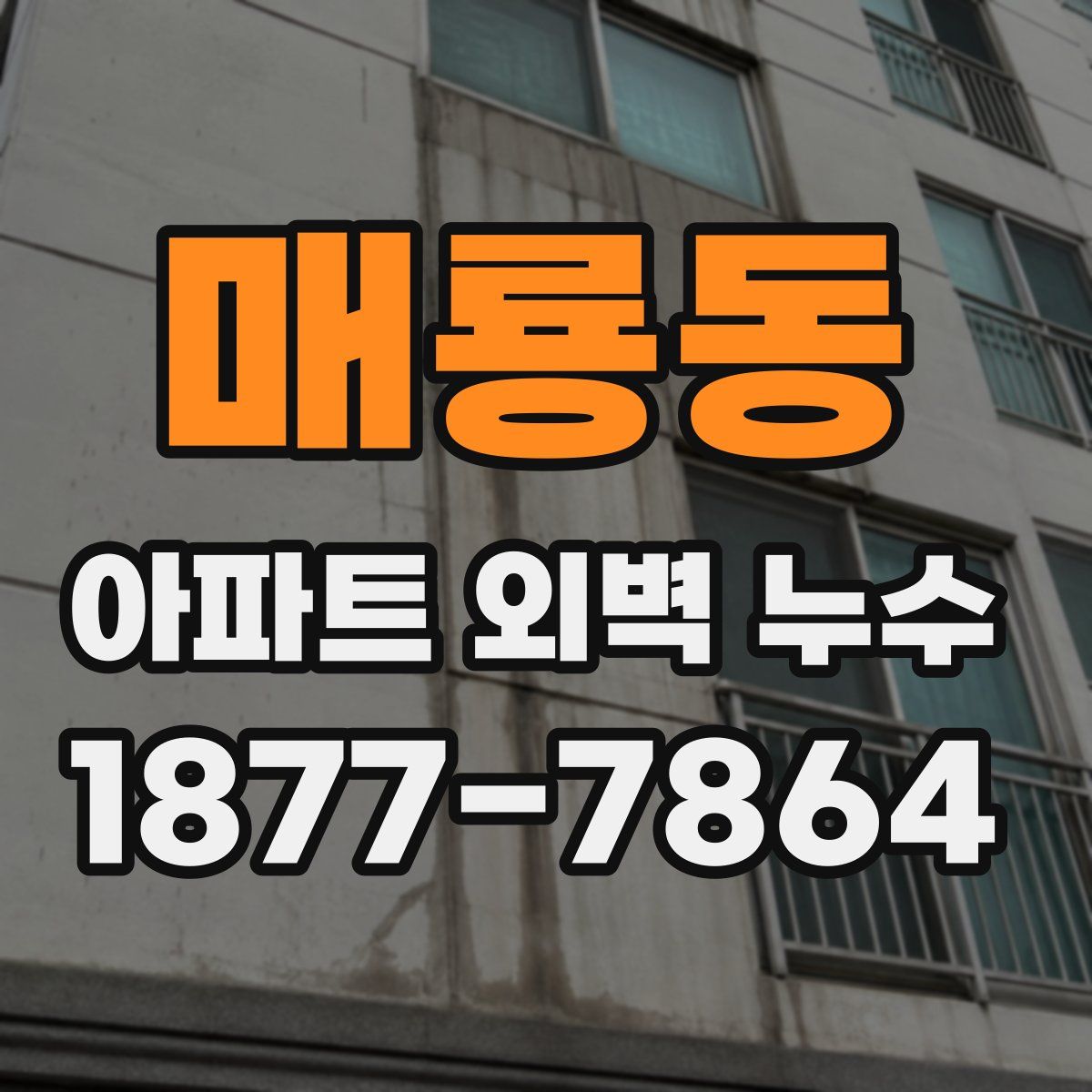 매룡동 아파트 외벽 누수