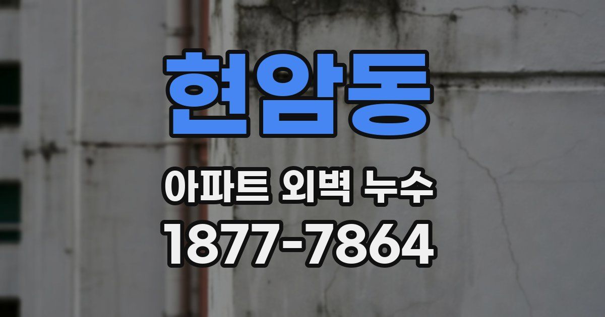 현암동 아파트 외벽 누수