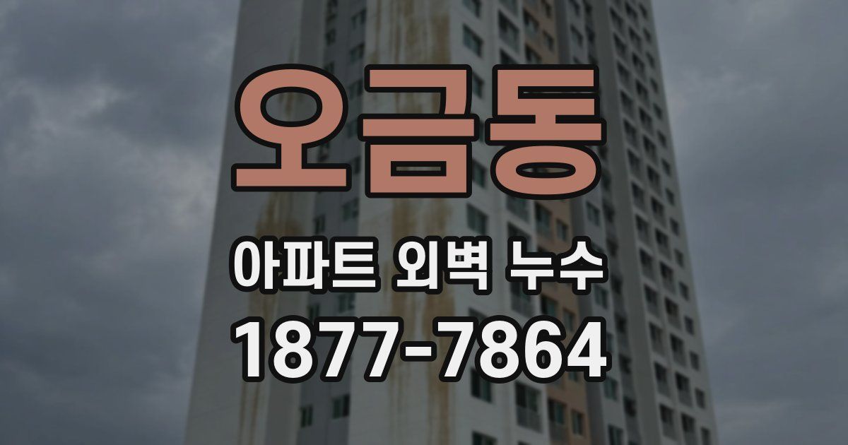오금동 아파트 외벽 누수