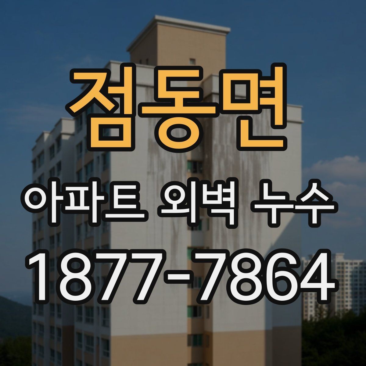 점동면 아파트 외벽 누수 발생 구간별 보수 접근법