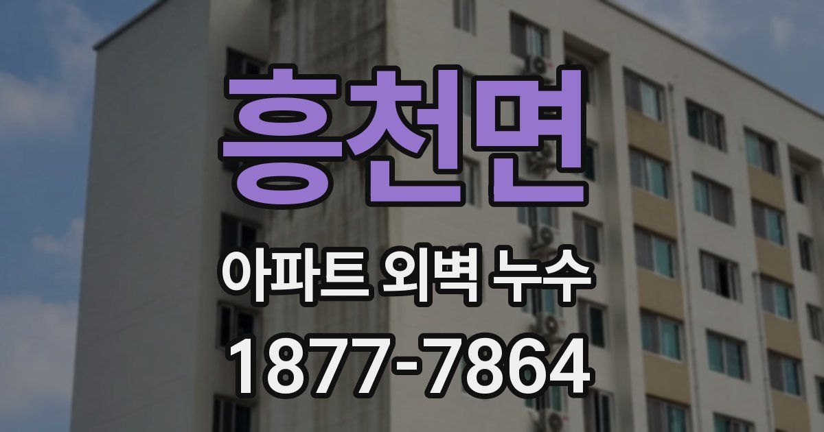 흥천면 아파트 외벽 누수