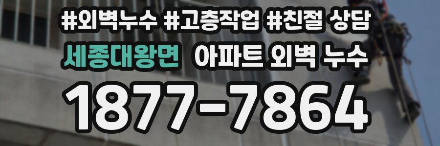 세종대왕면 아파트 외벽 누수