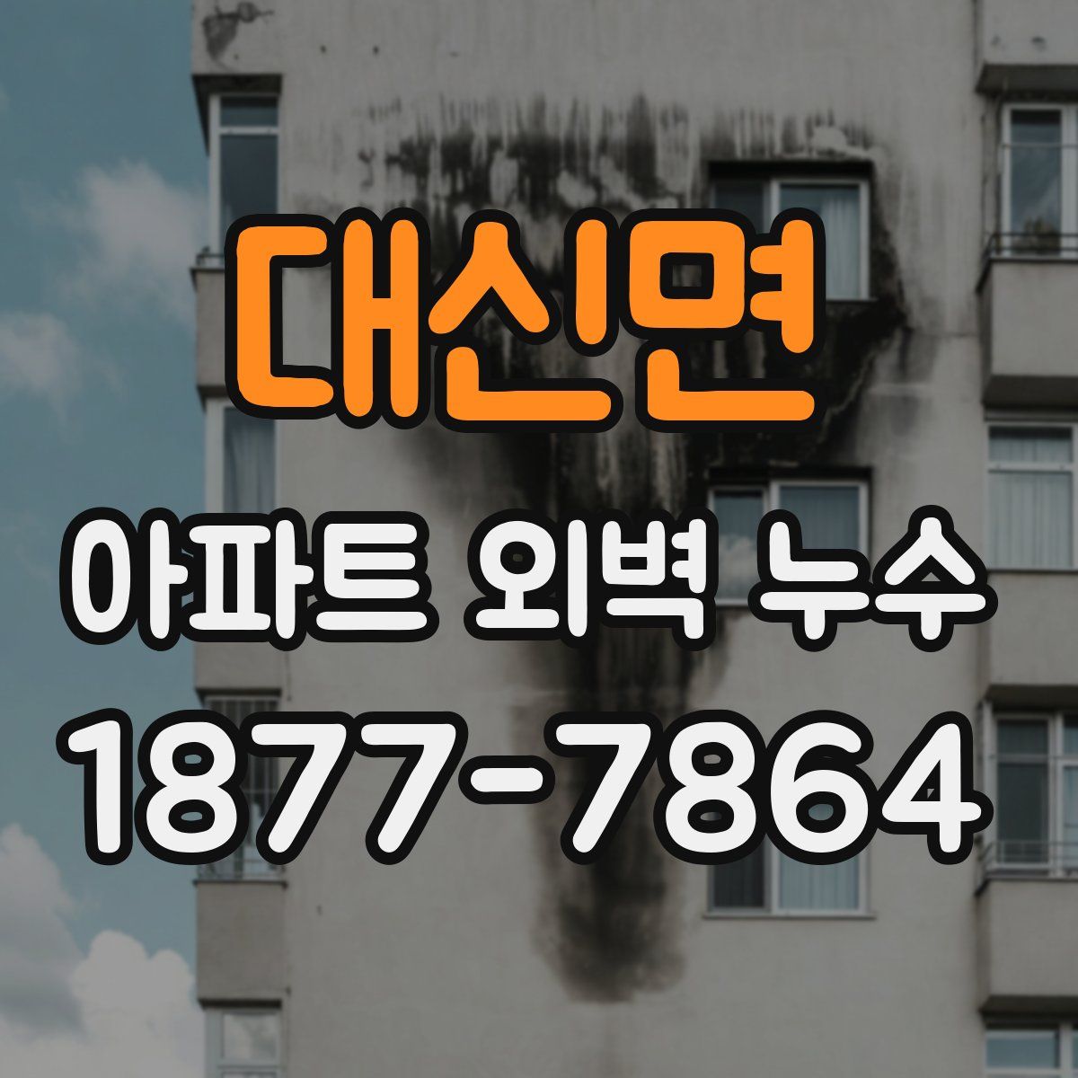 대신면 아파트 외벽 누수