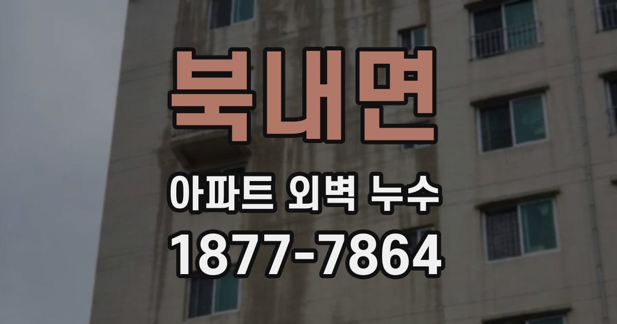 북내면 아파트 외벽 누수