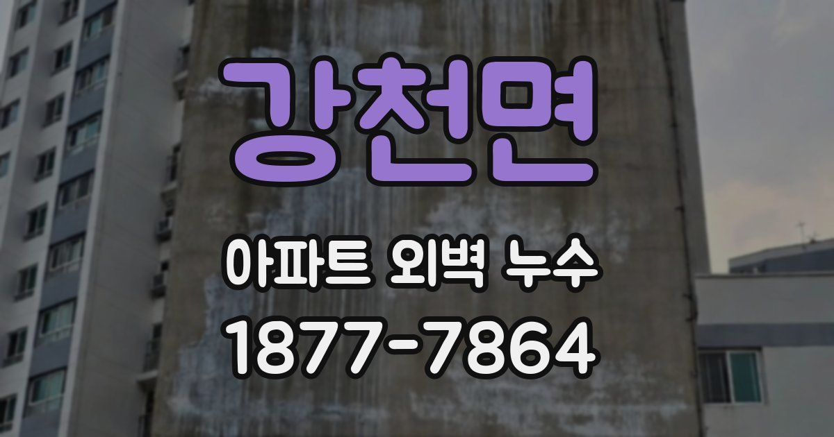 강천면 아파트 외벽 누수