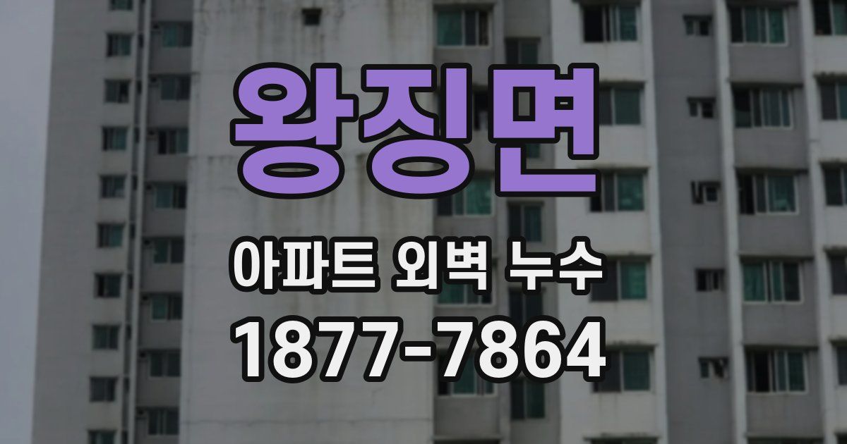 왕징면 아파트 외벽 누수