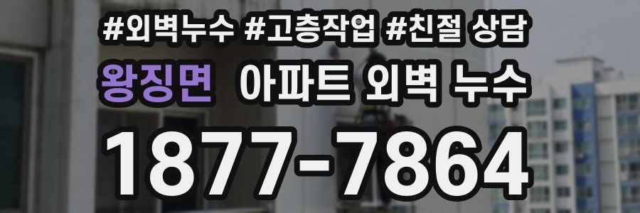 왕징면 아파트 외벽 누수