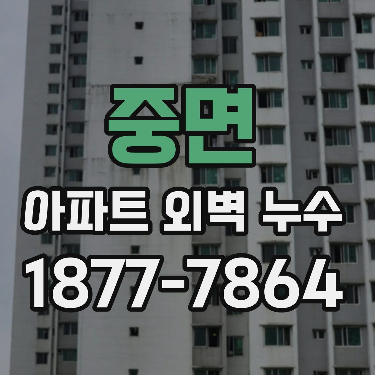 중면 아파트 외벽 누수