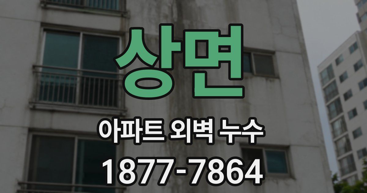상면 아파트 외벽 누수