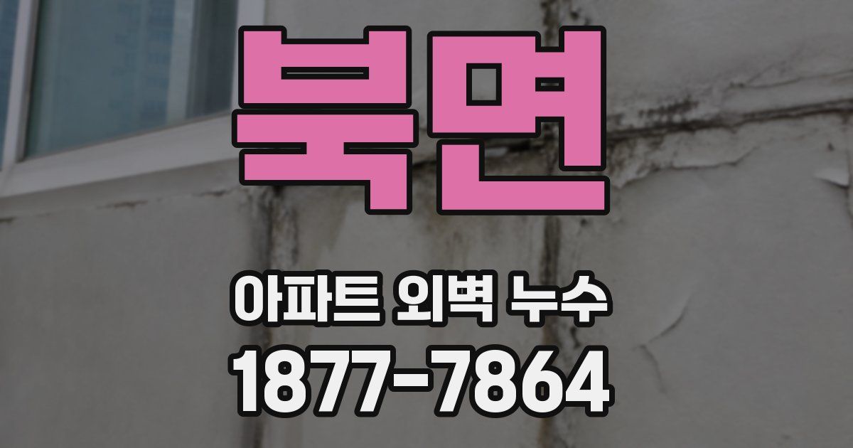 북면 아파트 외벽 누수