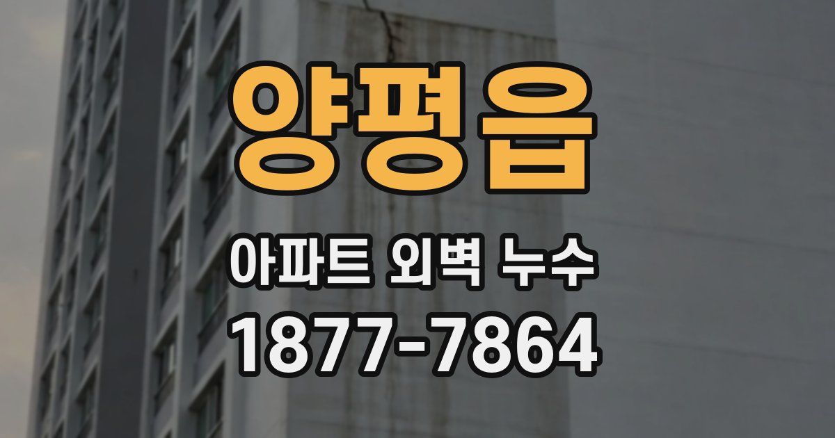 양평읍 아파트 외벽 누수