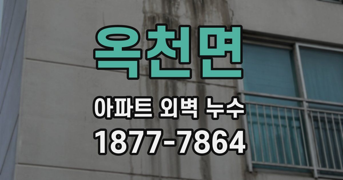 옥천면 아파트 외벽 누수