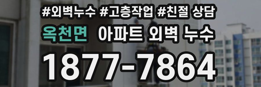 옥천면 아파트 외벽 누수