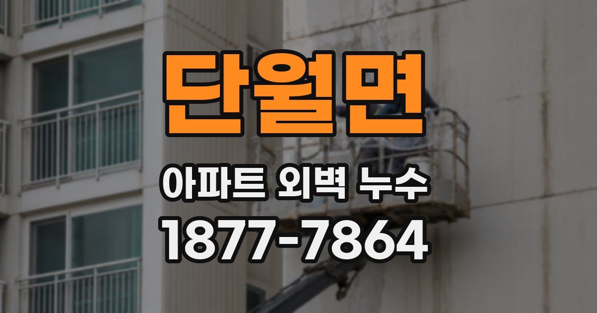 단월면 아파트 외벽 누수