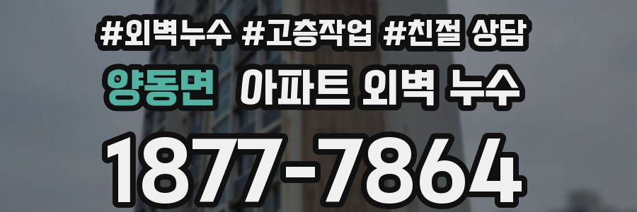 양동면 아파트 외벽 누수