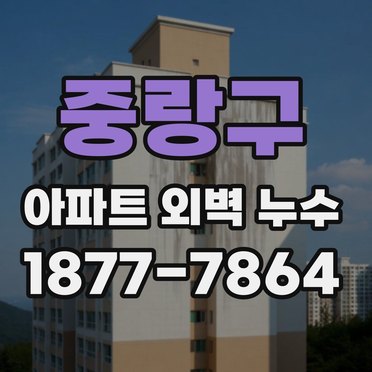 중랑구 아파트 외벽 누수