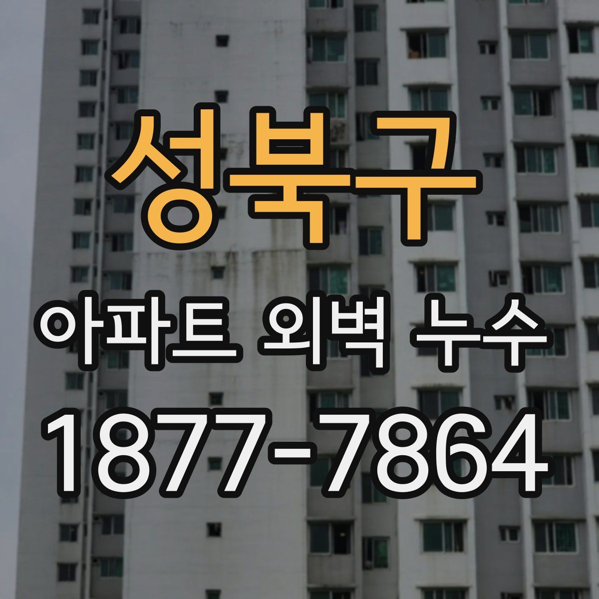 성북구 아파트 외벽 누수