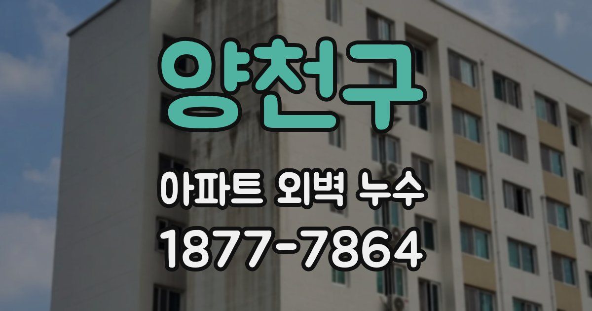 양천구 아파트 외벽 누수