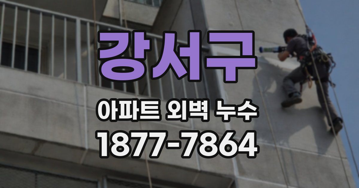 강서구 아파트 외벽 누수