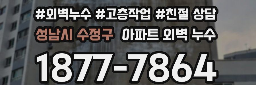 성남시 수정구 아파트 외벽 누수